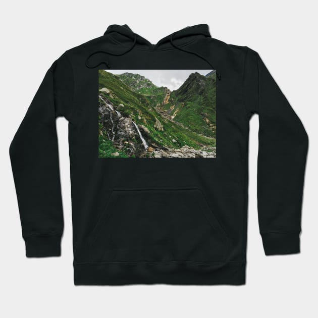 Mountains of Switzerland - Spectacular Rocky Green Alpine Landscape Hoodie by visualspectrum